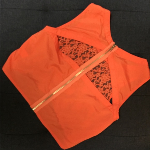 Orange Lace Top - Picture 2 of 2